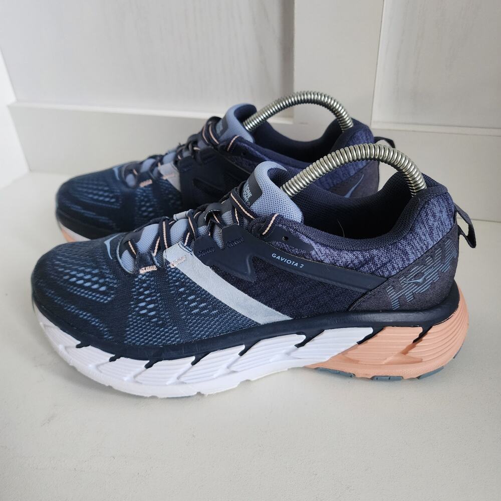 HOKA One One Gaviota 2 Women's Size 8.5 Athletic Shoes‎ Indigo Blue / Dusty Pink
